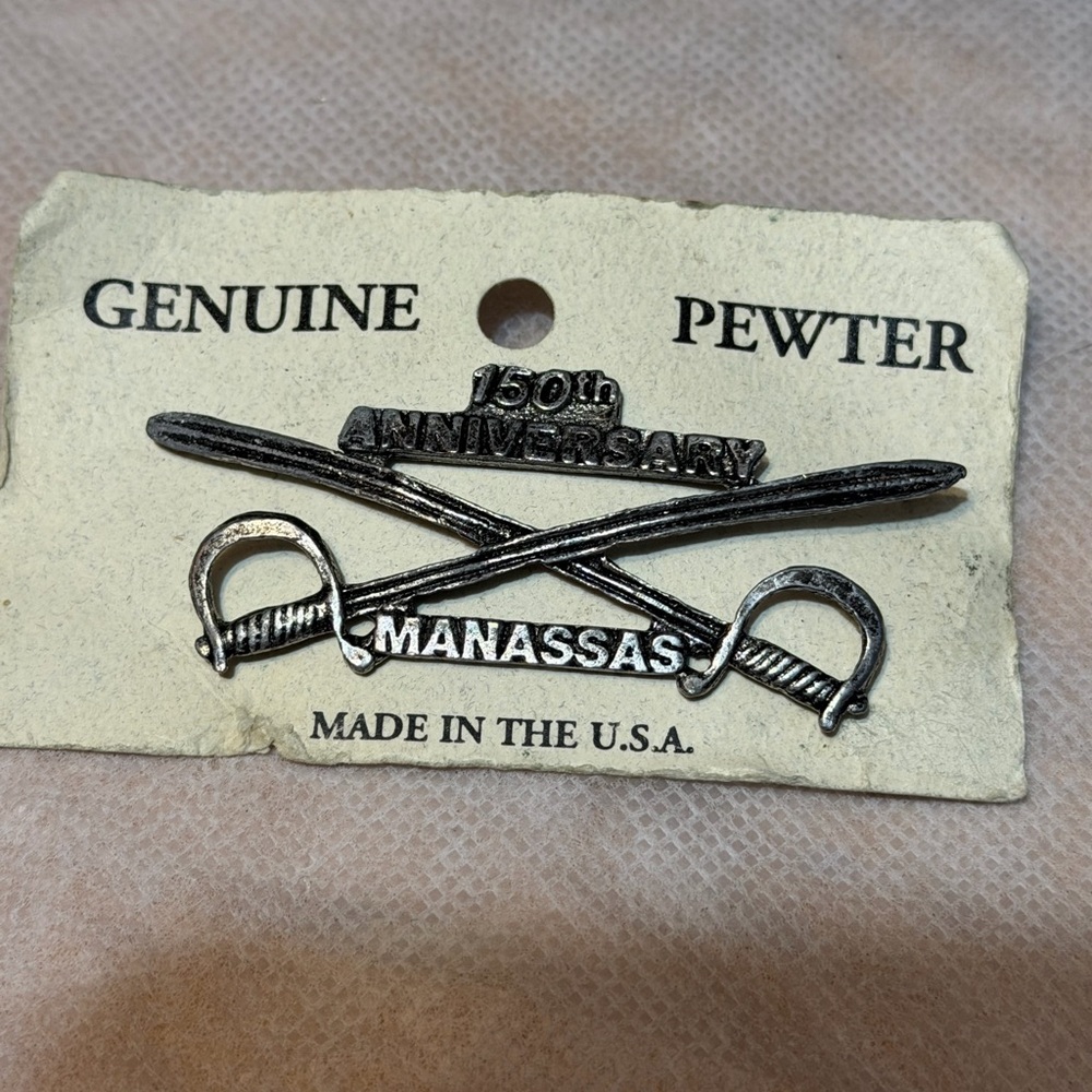 150th Anniversary Manassas Pewter Pin